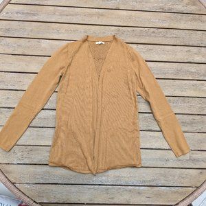 Maurices Goldenrod Comfy Longline Cardigan with Lace Detail